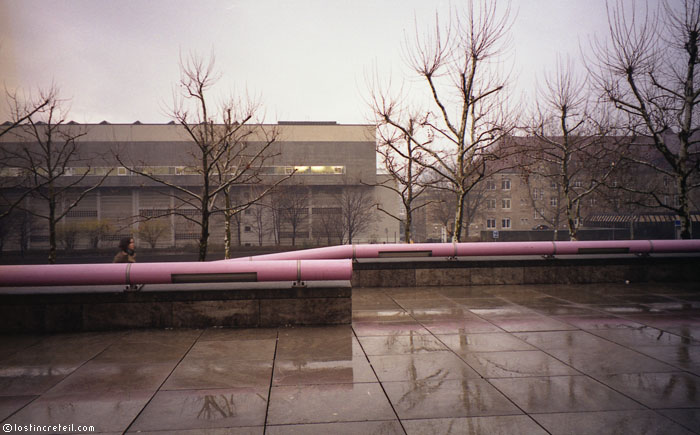 Detail of a building by James Stirling - Stuttgart