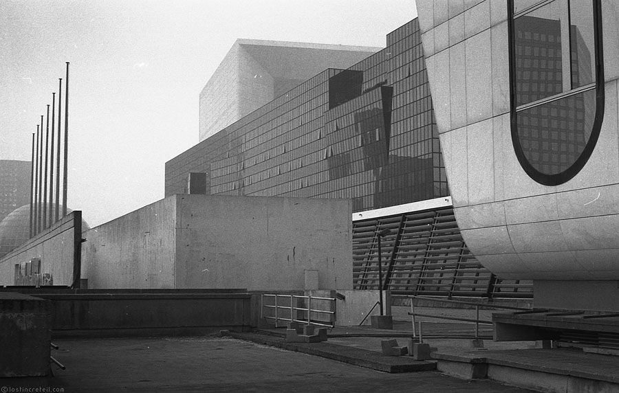 Fragments of neomodernist buildings, La Défense