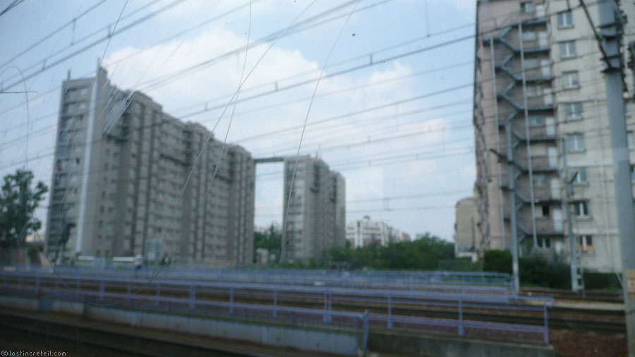 Train approaching Paris by the south