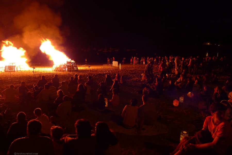 Fire in Groix (Morbihan, France)