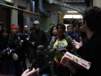 University students in a benjaminian passage, Paris