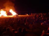 Fire in Groix (Morbihan, France)