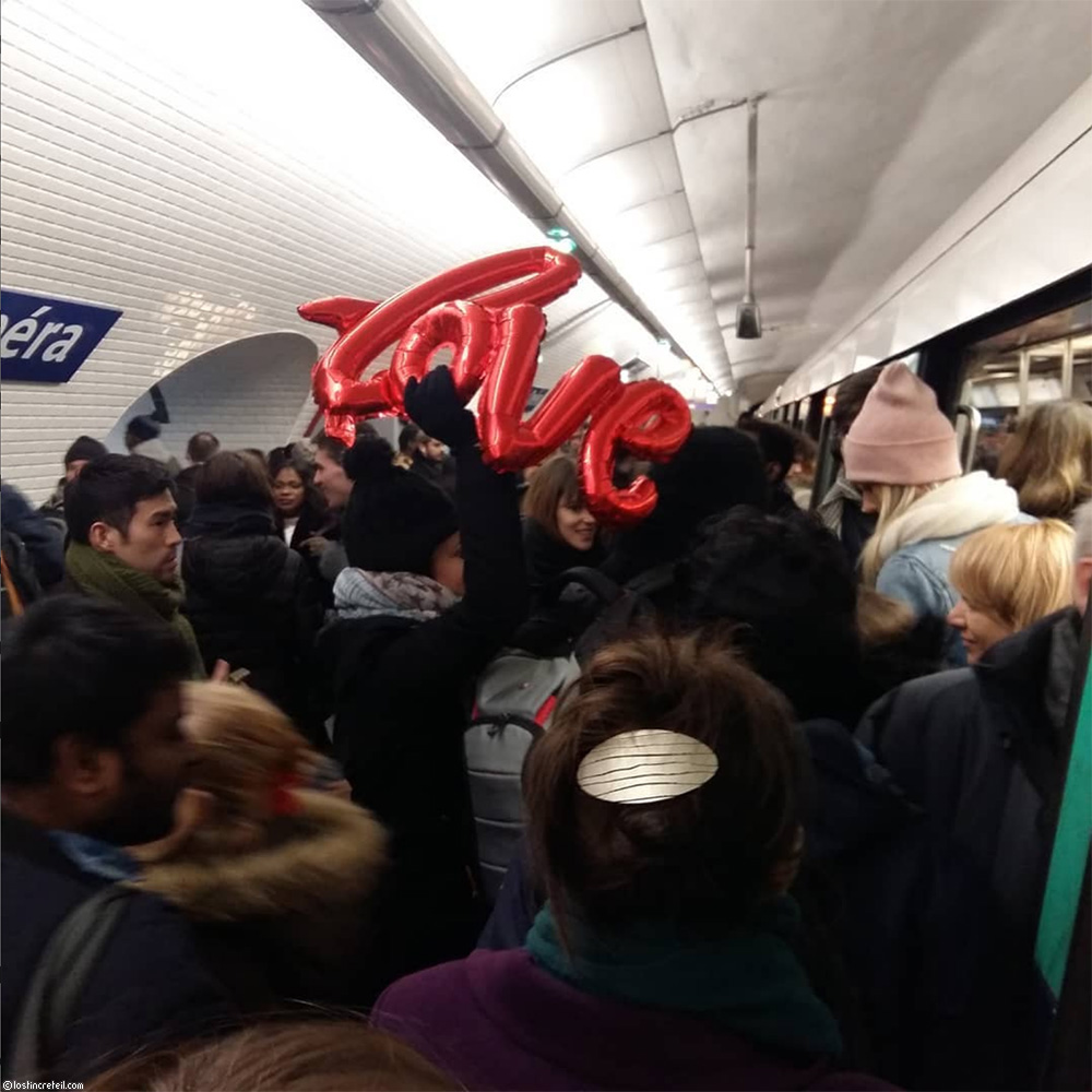 Love, metro station Opéra, Paris