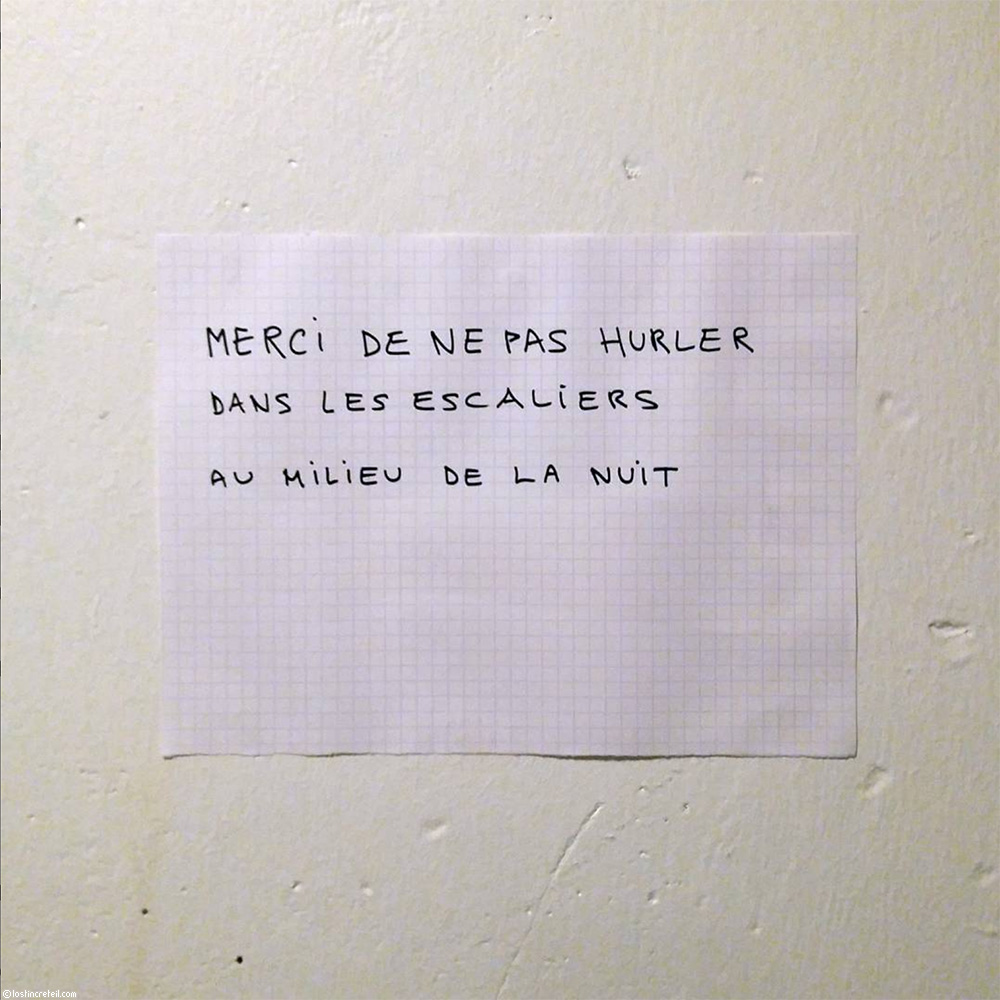 “Please don't shout on the stairs in the middle of the night”, Paris 13