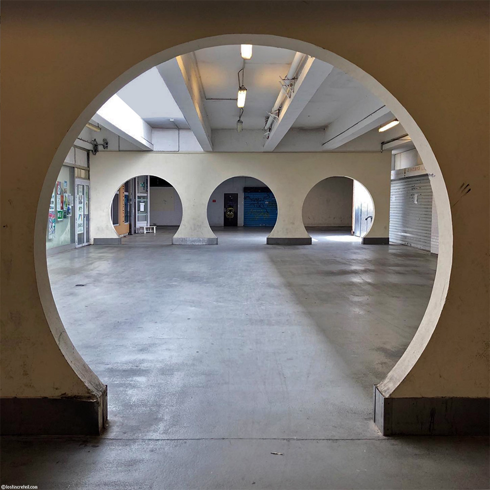 Moon gates in a 1970s housing development, Paris 13