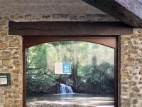 Waterfall on the Biocoop facade, La Ferté-Bernard, France